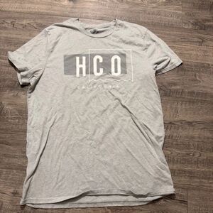Hollister California HCO Appliqué Graphic Tee Grey